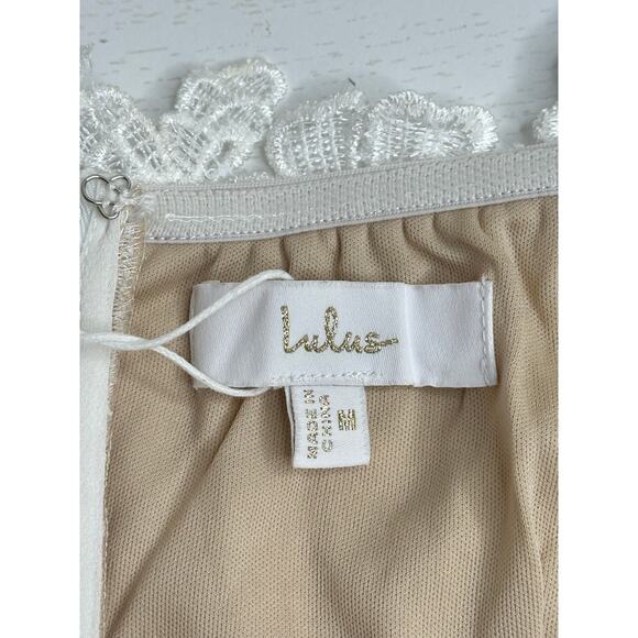 Lulus New! White Lace Off-the-Shoulder Maxi Dress Long Sleeve Mermaid Bridal M - Picture 5 of 7